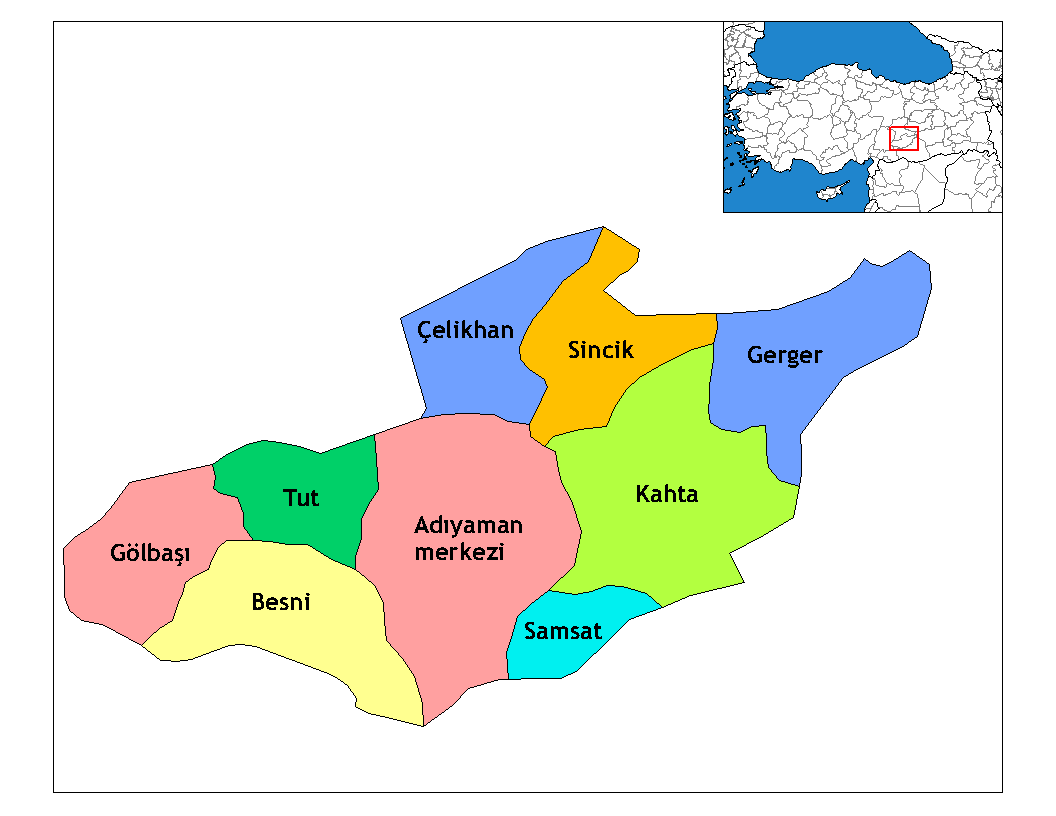 Municipalities in the province of Adıyaman in Türkiye.