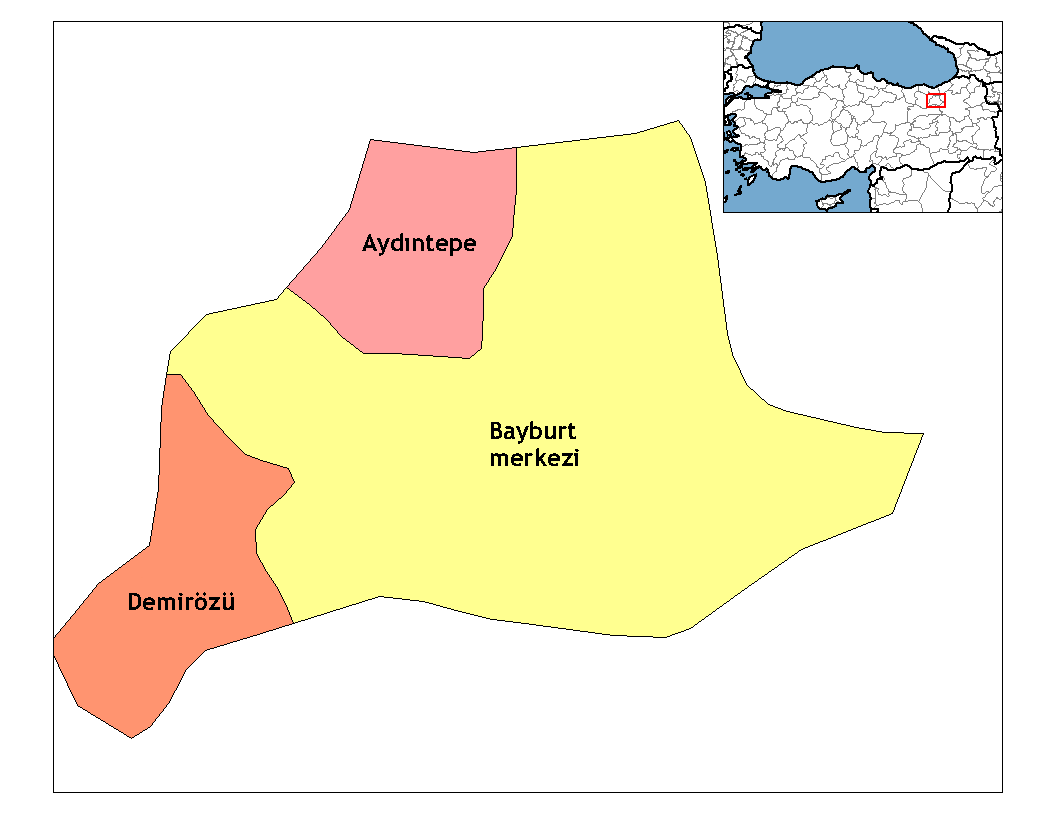 Municipalities in the province of Bayburt in Türkiye.