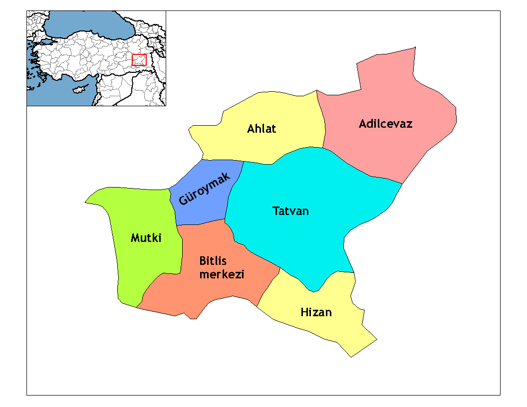 Municipalities in the province of Bitlis in Türkiye.