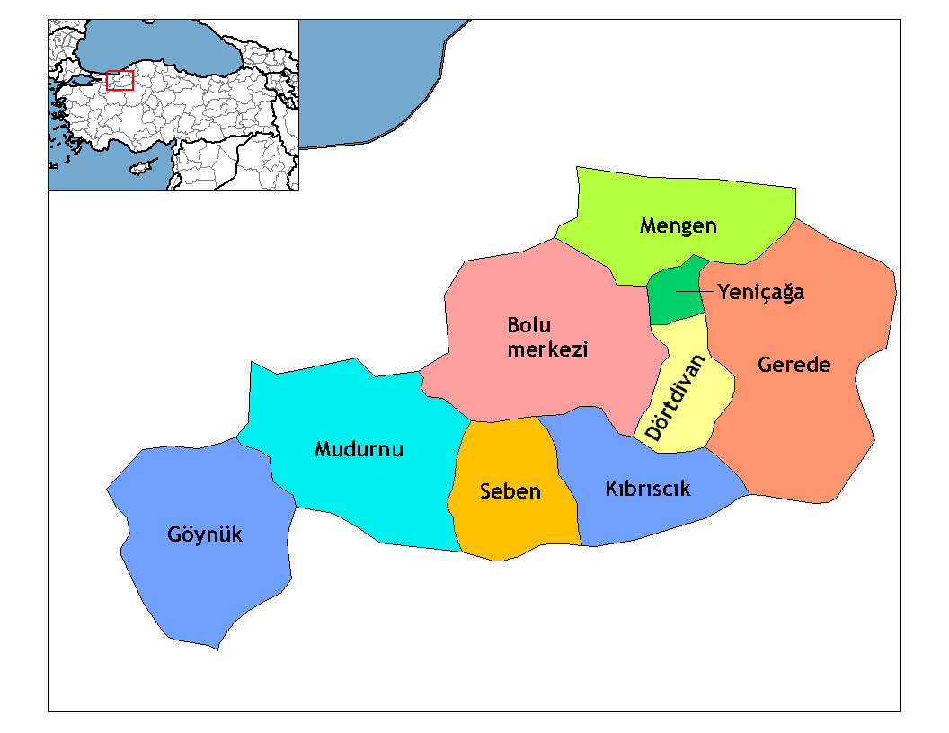 Municipalities in the province of Bolu in Türkiye.