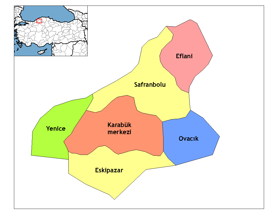 Municipalities in the province of Karabük in Türkiye.