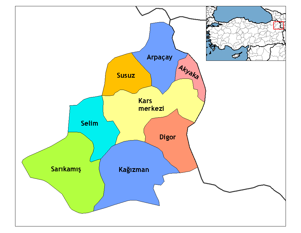 Municipalities in the province of Kars in Türkiye.