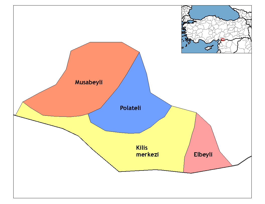 Municipalities in the province of Kilis in Türkiye.