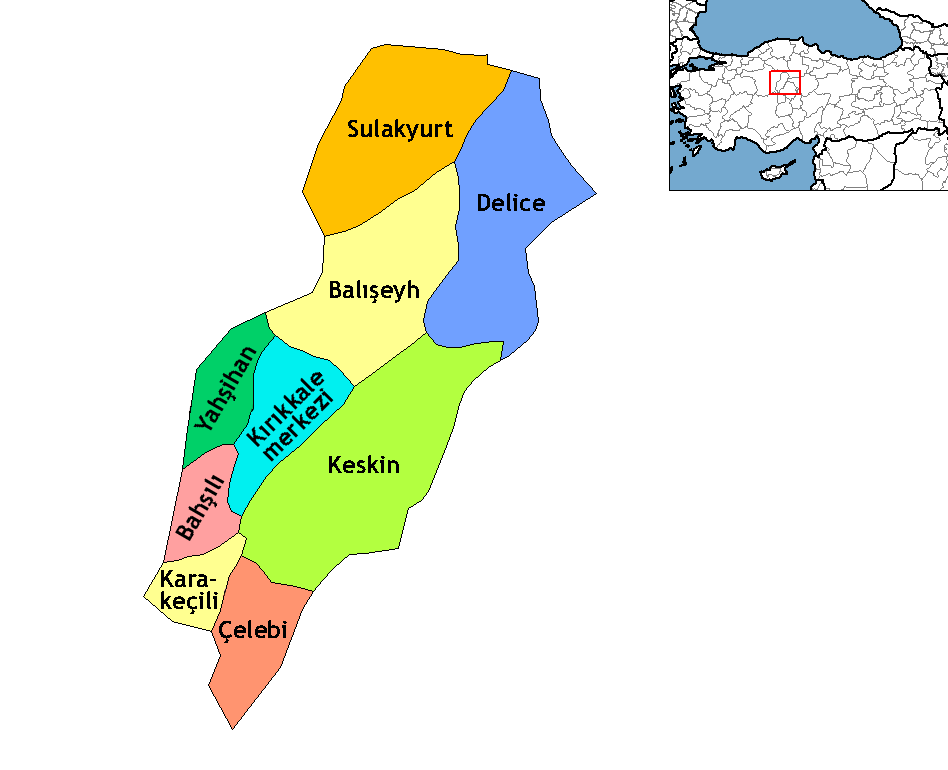 Municipalities in the province of Kırıkkale in Türkiye.