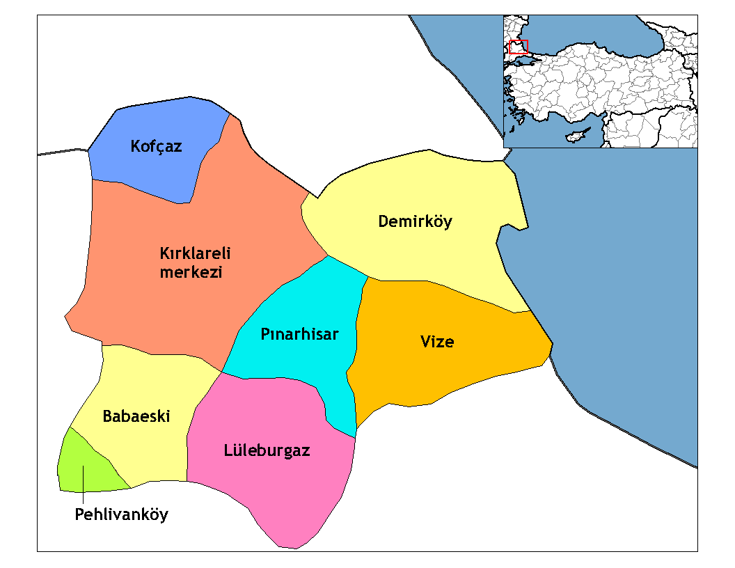 Municipalities in the province of Kırklareli in Türkiye.