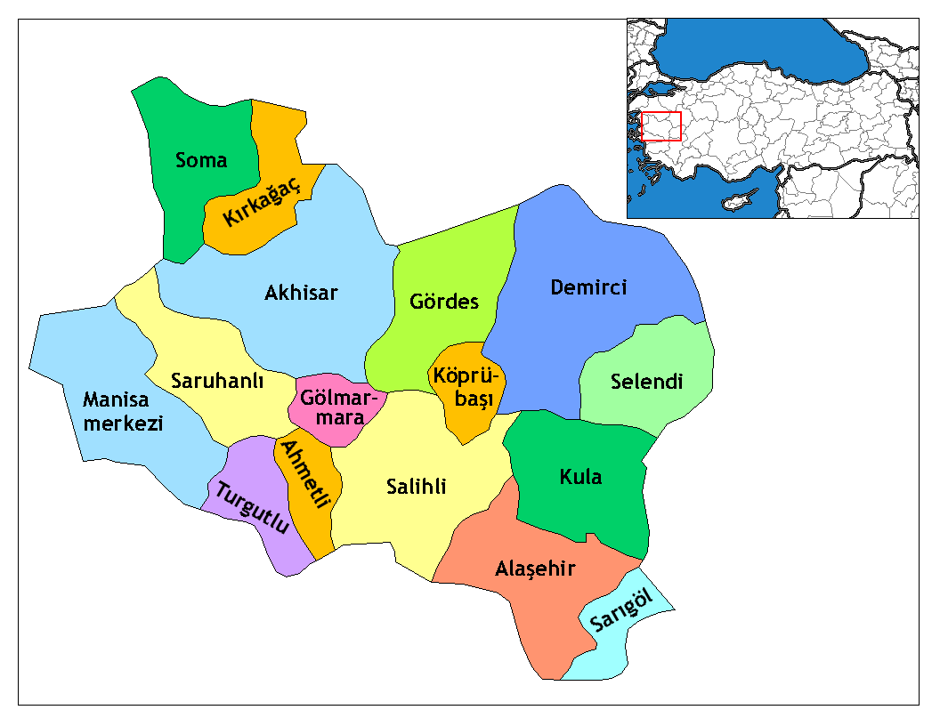 Municipalities in the province of Manisa in Türkiye.