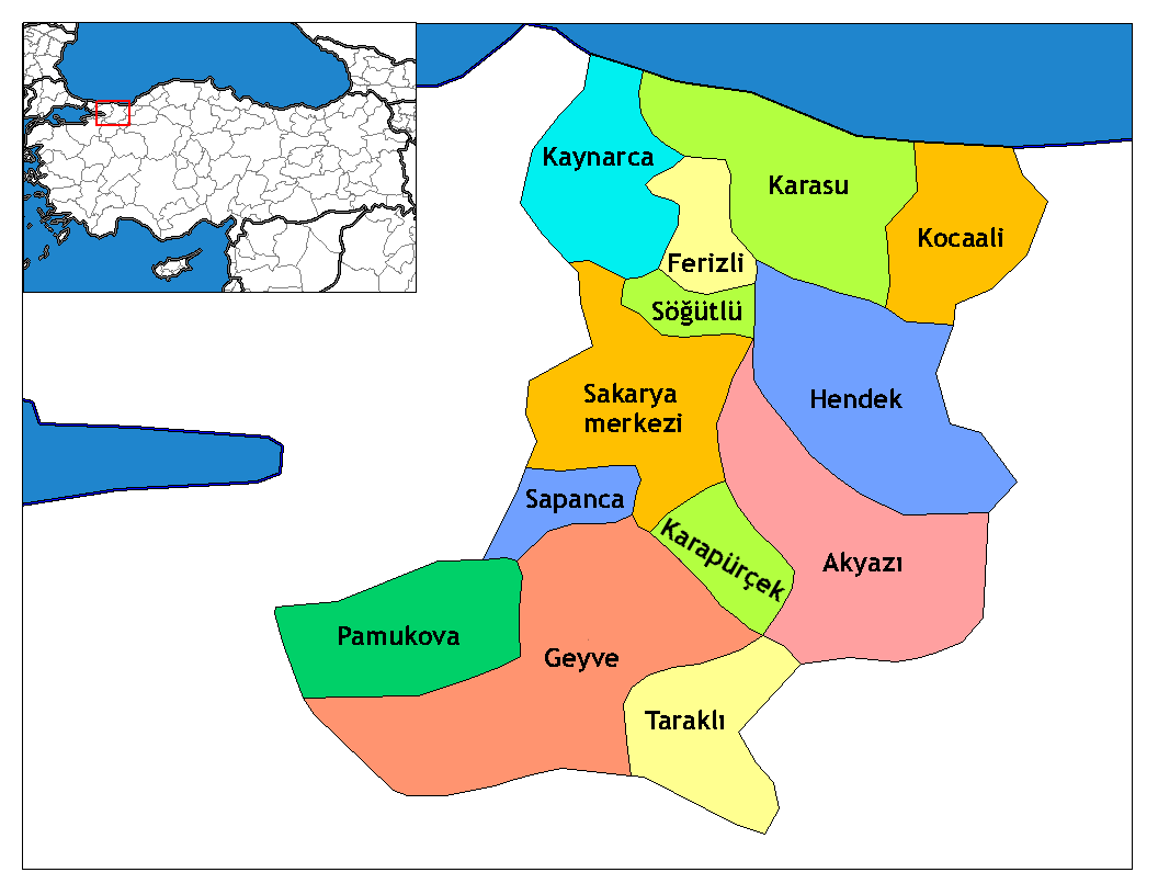 Municipalities in the province of Sakarya in Türkiye.